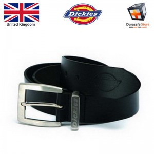 DICKIES BE100 Black Leather Waist Belt, Size M-XL