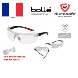 BOLLE 1670001A Iri-S Safety Spectacles Clear Anti-Scratch/Anti-Fog Len