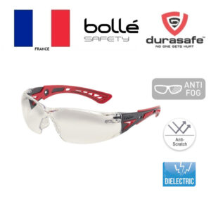 BOLLE 1662318A Rush Plus Safety Glasses Indoor/Outdoor Contrast Anti-Scratch/Anti-Fog Len