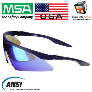 MSA 10026008 Aurora Safety Glasses Blue Mirror Anti-Fog Len (Discontinued)