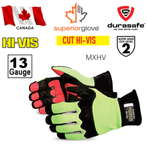 SUPERIOR MXHV Hi-Viz Mechanics Gloves Size S-XL