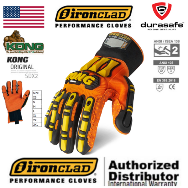 IRONCLAD KONG SDX2 Original Oil & Gas Impact & Slip Resistant