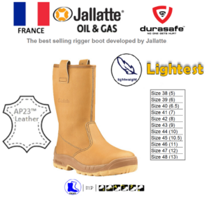 JALLATTE Jalaska Safety Leather Boot PU Sole Brown EN 345 S3 Size 38 - 48