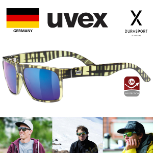 UVEX S5306936116 Uvex LGL 19 Sports Eyewear Mirror Blue Len Havanna Stripe Frame Sunglasses