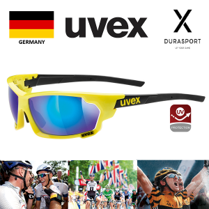 UVEX S5308706216 Uvex Sportstyle 703 Eyewear Litemirror Blue Len Black/Yellow Frame