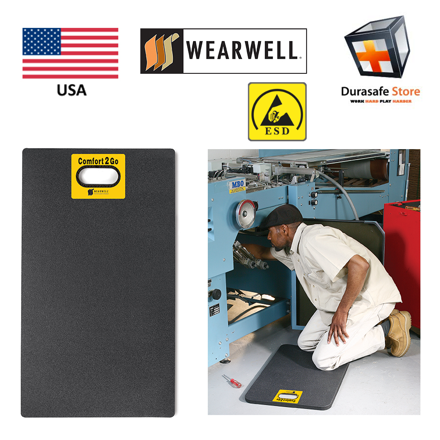 Wearwell 518 Comfort2Go Kneeling Static Dissipative AntiFatigue Mat 7/