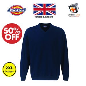 DICKIES SH11150 Navy V-Neck Sweatshirt, Size M-XXL