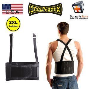 OCCUNOMIX 611 Mustang Back Support with Sewn-on Suspenders Black
