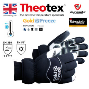 THEOTEX 4502500 Gold Freeze -40ºC Eisbar Water Repellent Glove Black/White, Size 10