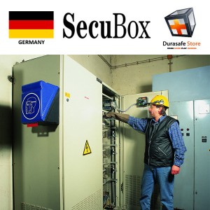 SECUBOX 4303100 Maxi Wear Face Shield & Eye Protection Safety Container box, Blue