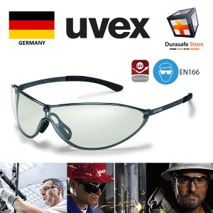 UVEX 9153881 Racer MT Sporty Sunglasses Metal Gun Frame Indoor/Outdoor Silver Mirror Len