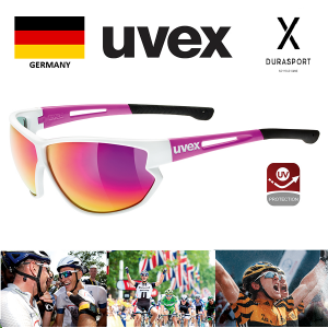 UVEX S5309338316 Uvex Sportstyle 810 Eyewear Mirror Pink Len White Pink Frame Sunglasses