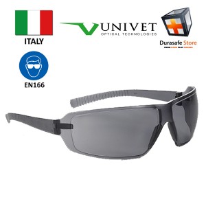 UNIVET 553 Safety Glasses Smoke Frame Smoke Len