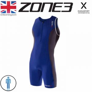 ZONE3 Men Aquaflo Triathlon Suit Blue/Grey Size S-XL