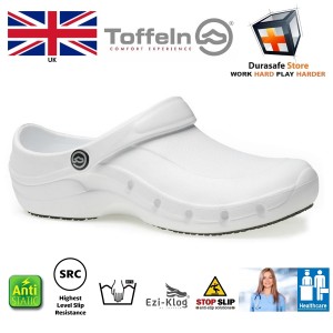 Toffeln Ezi-Klog 0815w Unisex lightweight antistatic washable clog
