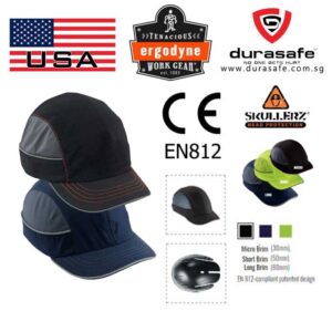 ERGODYNE Skullerz® 8950 Safety Bump Cap Long Brim (80mm)Black/Navy