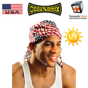 Occunomix 956 Miracool® Tie Closure Hat, Wavy Flag