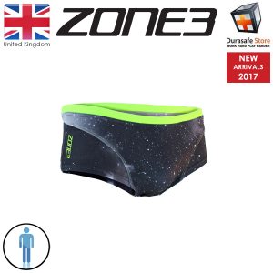 ZONE3 Men Cosmic Brief Shorts Grey/Fluro Yellow Size 28-38