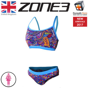 ZONE3 Women Brazilian Carnival 2 Piece Bikini Size 30-38