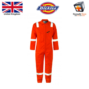 DICKIES WD5025R Flame Retardant Firechief Lined Coverall Orange, Size 44R