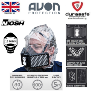 AVON NH15 H2S Filter Emergency Escape Hood Respirator