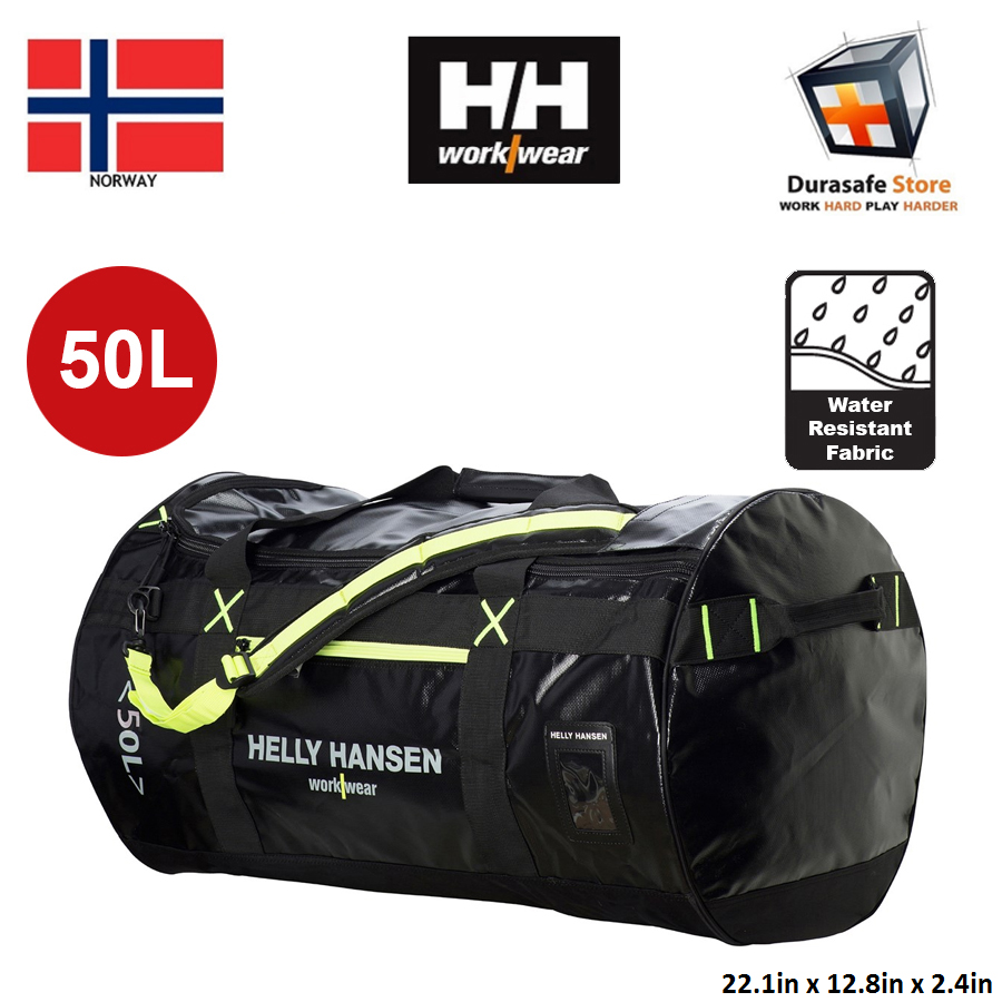 HELLY HANSEN 79563 Duffel Bag 50L, Black PT DURASAFE Workwear