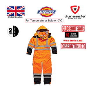 DICKIES SA7000 Waterproof Safety Coverall - Orange/Navy, Yellow/Navy