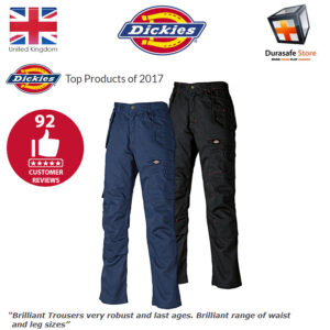 DICKIES WD801 Redhawk Pro Work Trousers Black, Navy Blue, Size 30-44
