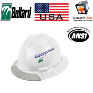 BULLARD AboveView Full-Brim White Hard Hat Gray Visor (Non-Returnable)