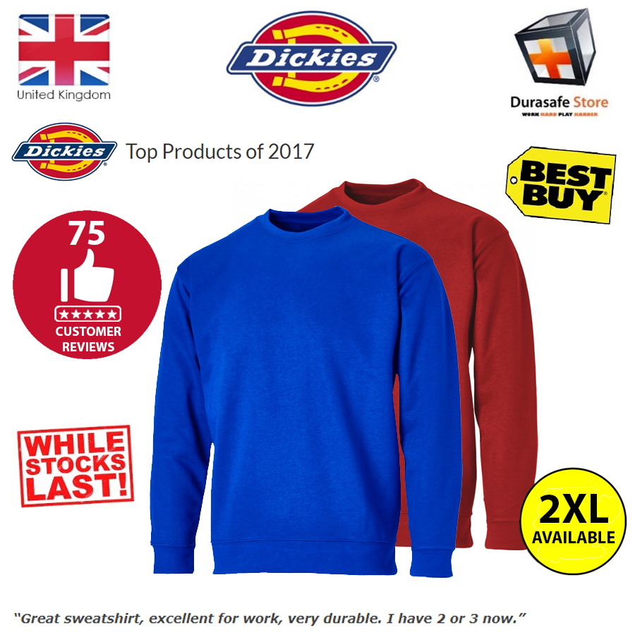 DICKIES SH11125 Sweat Shirt Royal Blue/Red, Size S-2XL