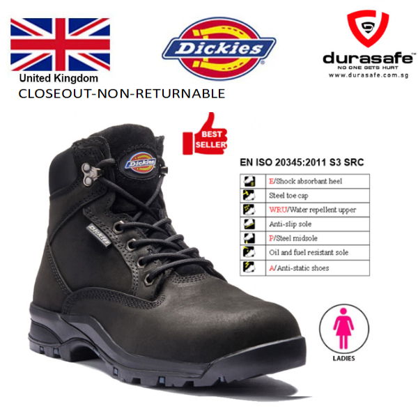 Dickies FC9523 Womens Corbett Safety Boot Black Size 47 Durasafe Shop