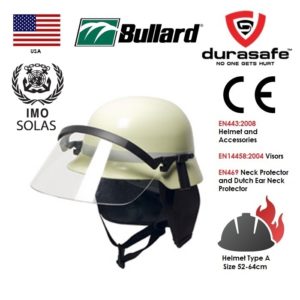 BULLARD H1500 Fireman Helmet with Visor and Neck protector
