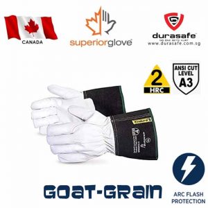 SUPERIOR 399GKGL5 Endura® Goat-Grain Arc Flash Gloves with Kevlar® Lining and Gauntlet Cuff