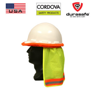 CORDOVA VNS101 Neck Shade, Lime Mesh, Orange Elastic Headband