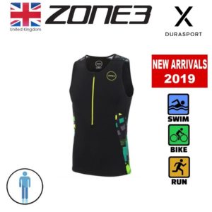 ZONE3 Men's Activate Plus Top Electric Sprint – Black/Yellow/Lime