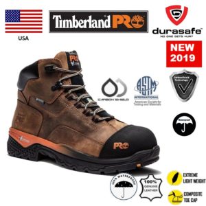 TIMBERLAND PRO Bosshog 6" Composite Safety Toe Waterproof Boot Brown Size 7 - 12