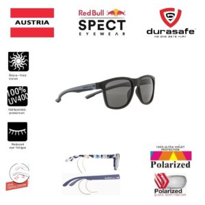 RED BULL SPECT SUNGLASSES | BUBBLE-001P | POLARIZED | BLACK FRAME | SMOKE LENS