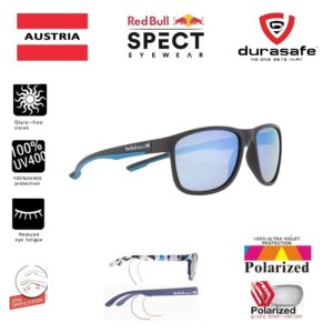 RED BULL SPECT SUNGLASSES | TWIST-010P | POLARIZED | BLACK FRAME | BLUE MIRROR LENS