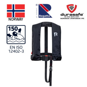 REGATTA ShoreSafe Auto Inflatable Lifejacket Navy ISO 12402-3 150N