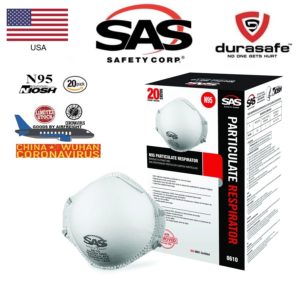 SAS 8610 N95 Mask (No Exhalation Valve) 20/Box