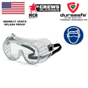 MCR CLV2220 Goggles Direct Vent, Large Frame