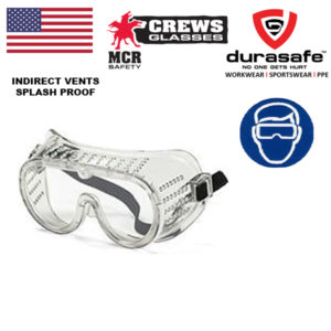 MCR CLV2120 Goggles Clear Lens, Vented