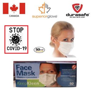 SUPERIOR FMWH 3 Ply Disposable Pleated Earloop Face Mask, White 50/box