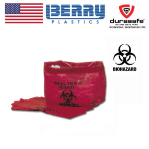 BERRY 32520 Infectious Waste Bags: 30" X 36", 20-30 Gallon Capacity, 125/Box