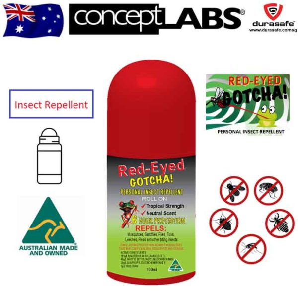 CONCEPT LABS REG100 RedEyed Gotcha® Insect Repellent 100mL Roll On