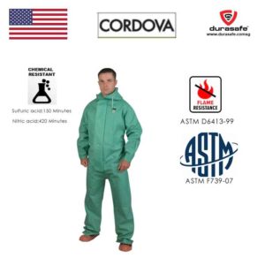 CORDOVA RS45GL Apex-FR, Chemical Coverall Size L-XL