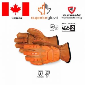 SUPERIOR 378GKGD3O Endura® Oilbloc™ Goatskin Kevlar®-Lined Driver Gloves with Anti-Impact D3O® Backing