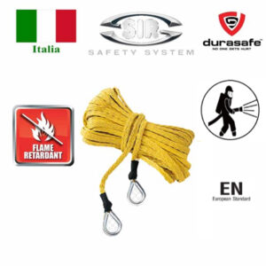 SIR SAFETY 33138 Aramid Flame-Retardant Rope w/spliced end 12mm x 20M