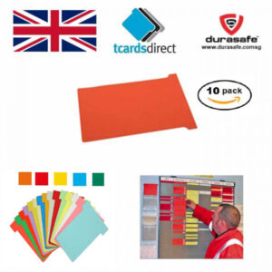 T CARDS DIRECT Plastic T Cards Size 2 300 micron PVC Size 85mm x 449mm - Orange (10pc/pkt)