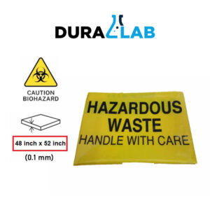 DURALAB Hazardous Waste Bag, Yellow 48" x 52" 10 pc/packet